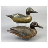 2 Teal Drake Duck Decoys