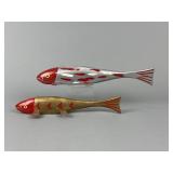 2 Willard Kahtaua Fish Spearing Decoys