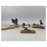 4 Misc. Waterfowl Decor Items