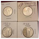 1926 Standing Liberty Silver Quarters