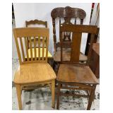 Variety of Oak & Pine Dining and Library Chairs