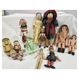 Dolls made out of wood,