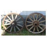 2 Ford Model T Wood Spoke Wheels