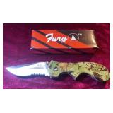 Fury Sports Cutlery Folding Locking Knife (NIB)