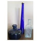 Cobalt Glass & Other Bottles