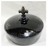 Black Amethyst Covered Divided Dish