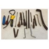 Concrete Chisels, nail pullers, awl