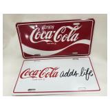 License Plates (2), Coca-Cola - NEW