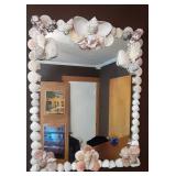 Heavy Wall Mirror Decorated with Shells