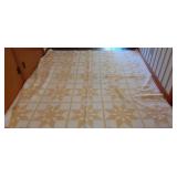 Vintage Yellow & White Quilt.