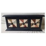 Small Wooden Chest w/Patchwork Drawers