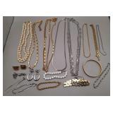 Gold Tone, Silver Tone Chains, Bracelets, Earrings