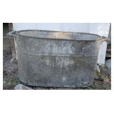 Galvanized 2 handled tub