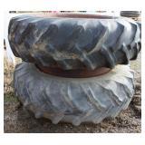 (2) 16.9 x 38 T-Rail Dual Tires, No Clamps