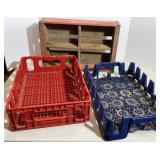 Vtg Coca Cola Wooden & plastic Crates