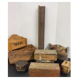 Antique Wooden Boxes & Wall Hanging Boxes