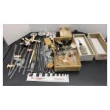 Laboratory Clamps, Pipettes, glass spray unit