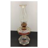 Vtg Aguila Glass Oil Lamp 17.5in tall