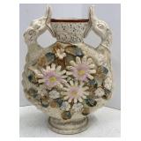 Majolica Vase 12in tall