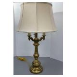 Modern Heavy Brass 4-Bulb Table Lamp