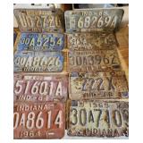 License Plates, IN,  1960s, (10)