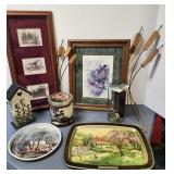 Prints, metal trays, decorations