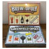 Brewopoly & Greenfieldopoly Board Games