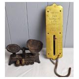 Miniature Cast Iron Balance Scale, Hanging Scale