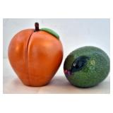 Orient & Flume Peach & Kiwi Paperweights