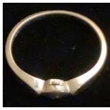 14K white gold band