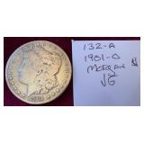 1901-O Morgan Silver Dollar (VG)