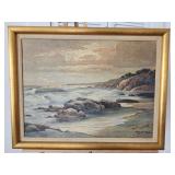 Robert Wood Seaside Print - framed