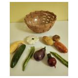 Dept 56 Bowl & Glass Vegetables