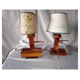 Wooden Well Pump Lamps