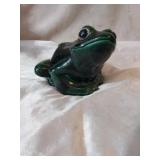 Ceramic frog yard ornament