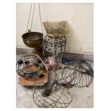 Plant stands, Casters, Wire hanging baskets