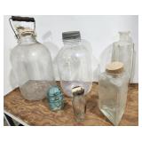 Glass bottles, various sizes