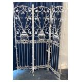 Metal Wrought Iron Look Lighted Room Divider