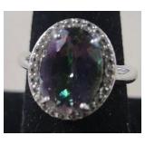 Sterling Mystic Topaz Ring