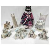 Cat & Kitten Figurines, One Music Box