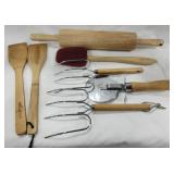 Wood & Wood Handled Kitchen Utensils