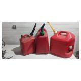 Assorted Gas Cans