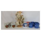 Coffee Mugs and Holder