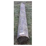 Treated Wood End Post, 12 Foot, 12" diameter