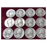 (12) 1944 Silver Washington Quarters