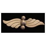 980 silver Deco Flower pin Taxco