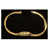 14K yellow gold opal bracelet