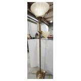 Brass floor lamp, 2 lights, 71" Tall