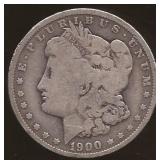 Silver Morgan Dollar Coin 1900 O