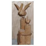 The Cedar Shed Wood Pelican Sculpture 39"